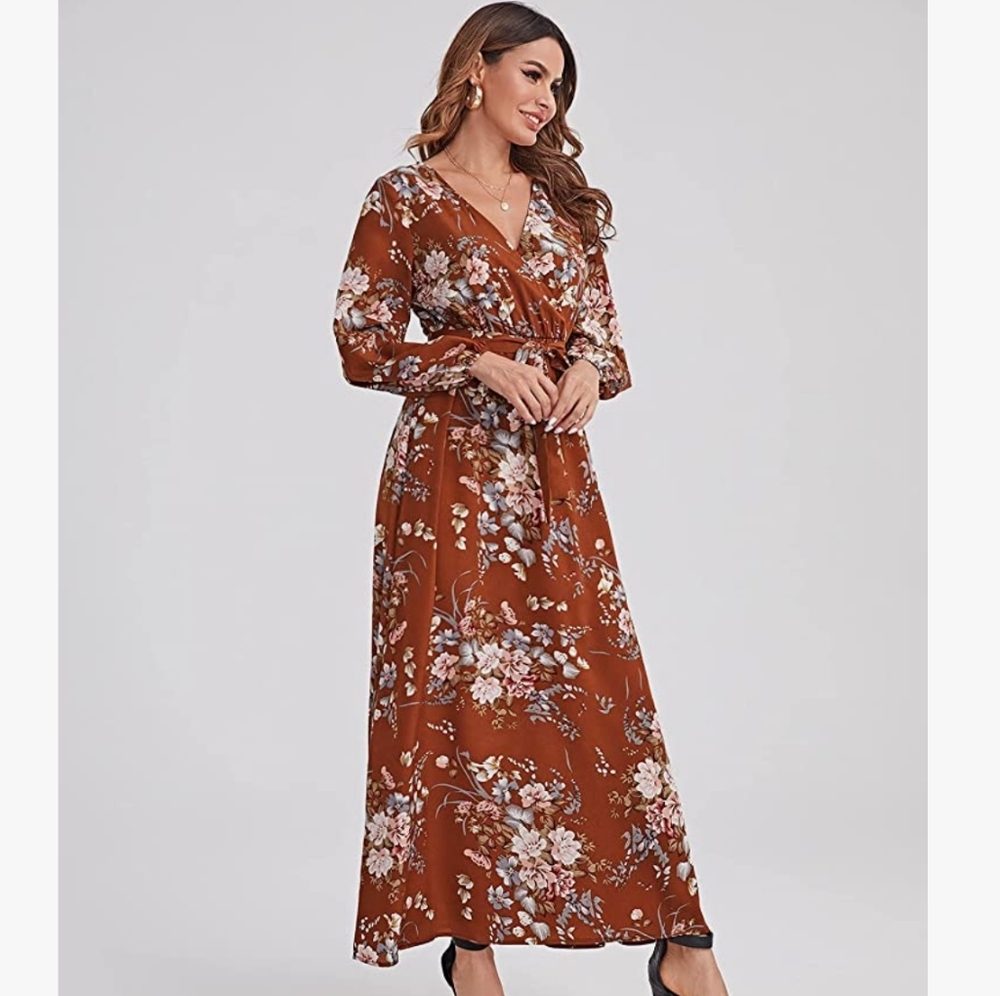 NWOT Long Lightweight Floral Dress